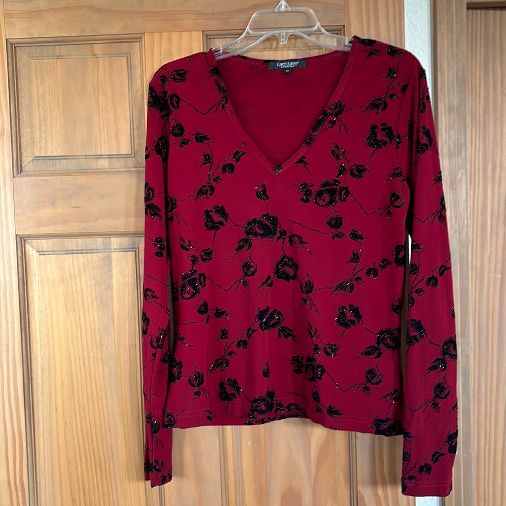 Karen Kane Lifestyle Sequin Illusion Top Size XL